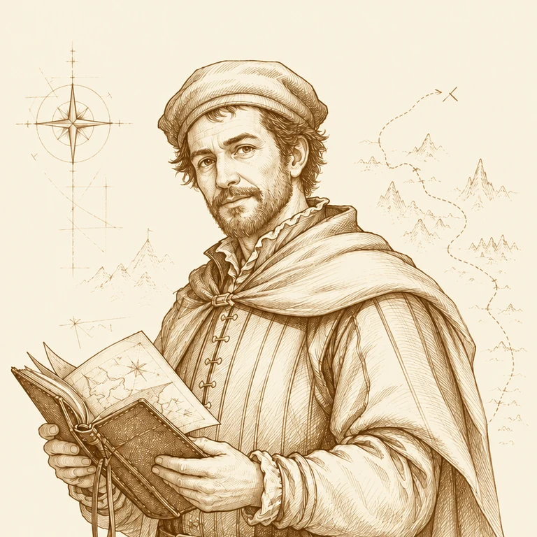 An explorer's handbook portrait of Marco Polare